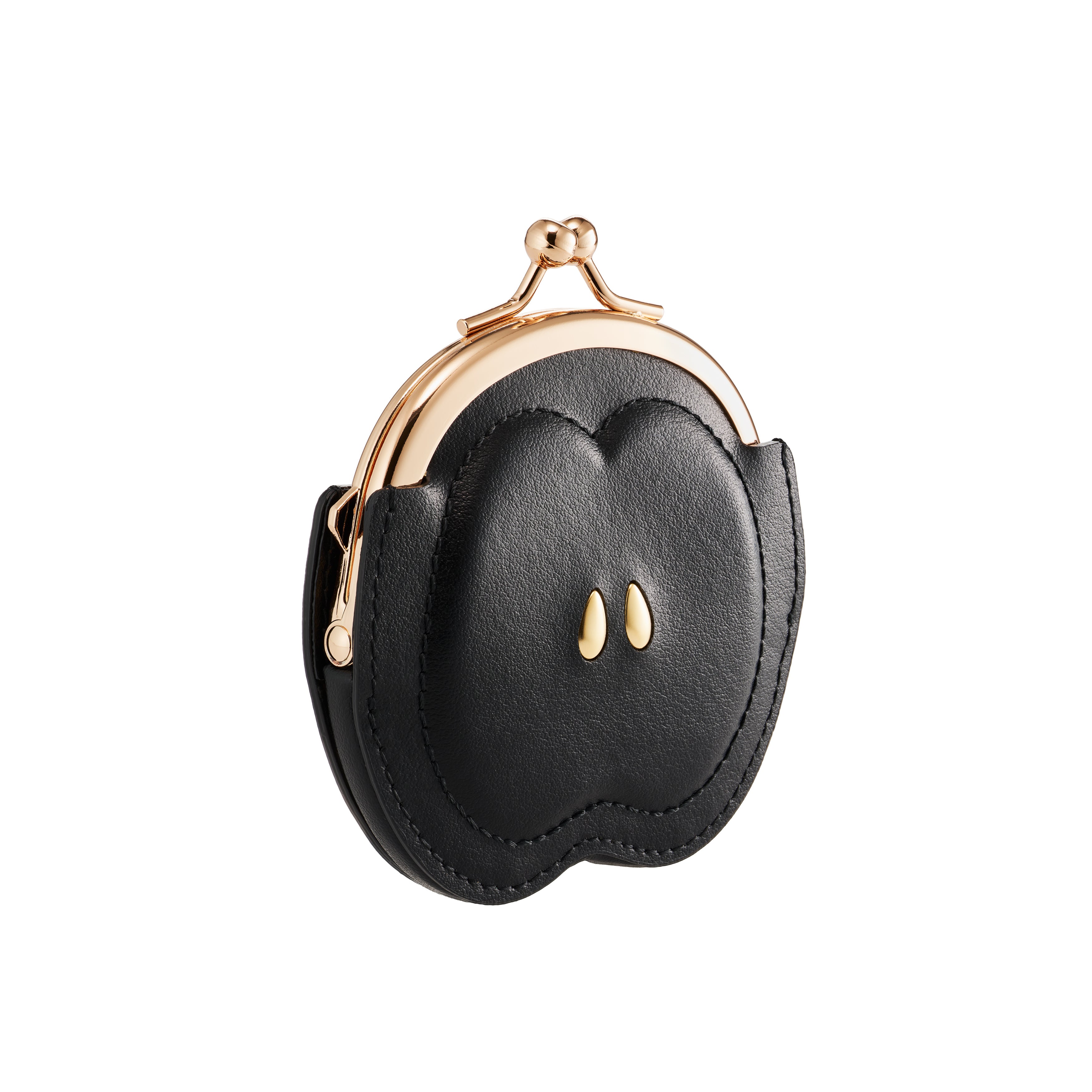 りんごがま口 ブラック