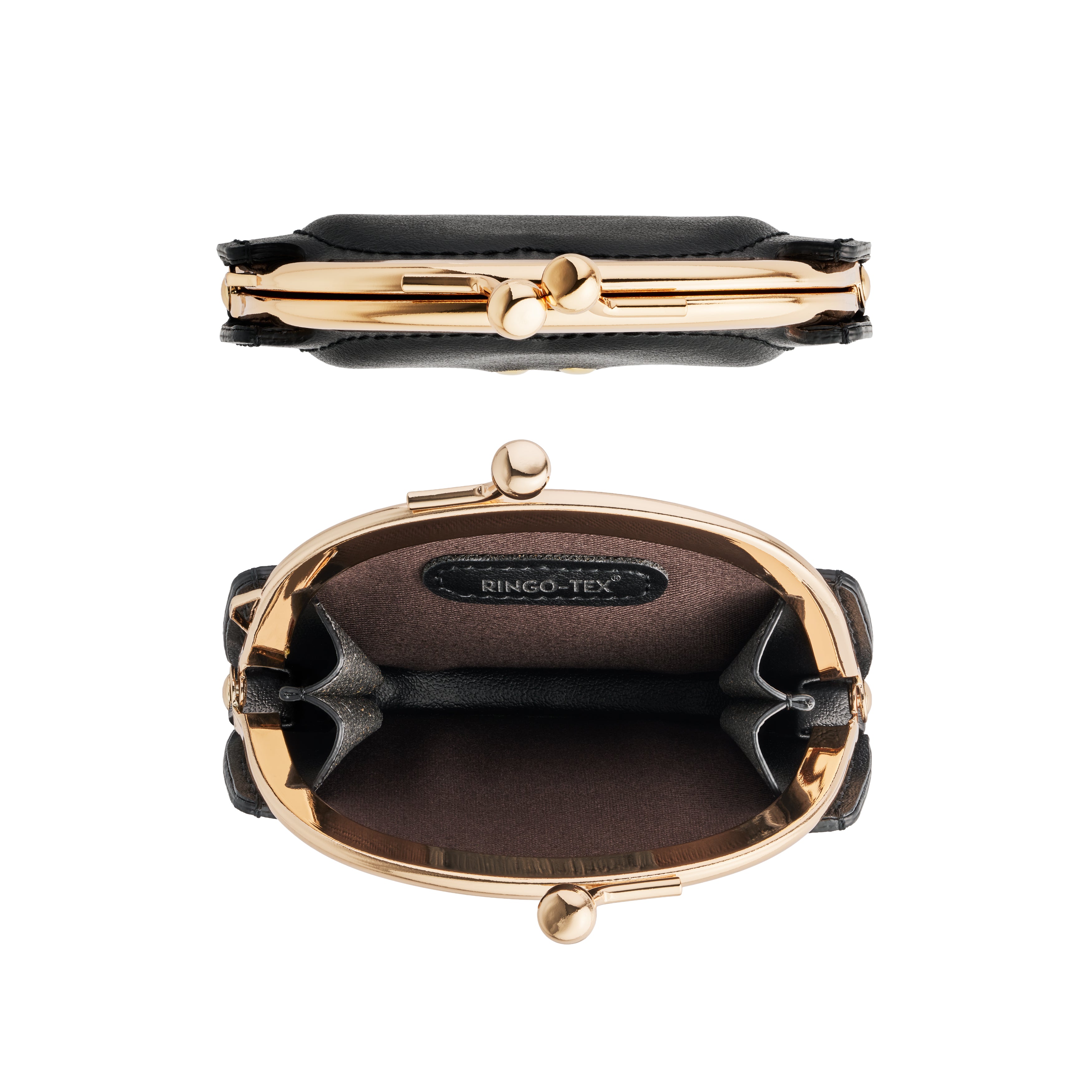 りんごがま口 ブラック