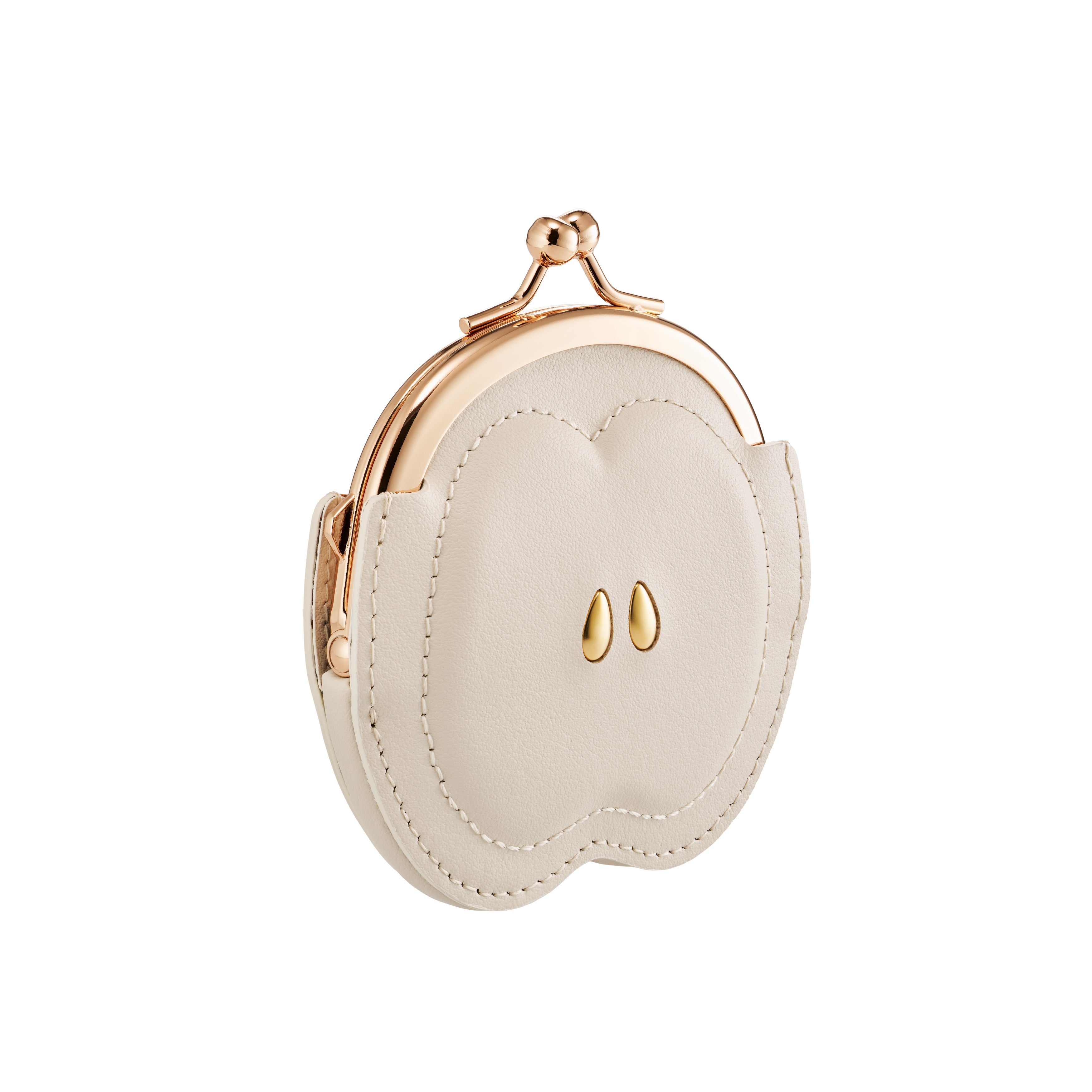 りんごがま口     サンドベージュ