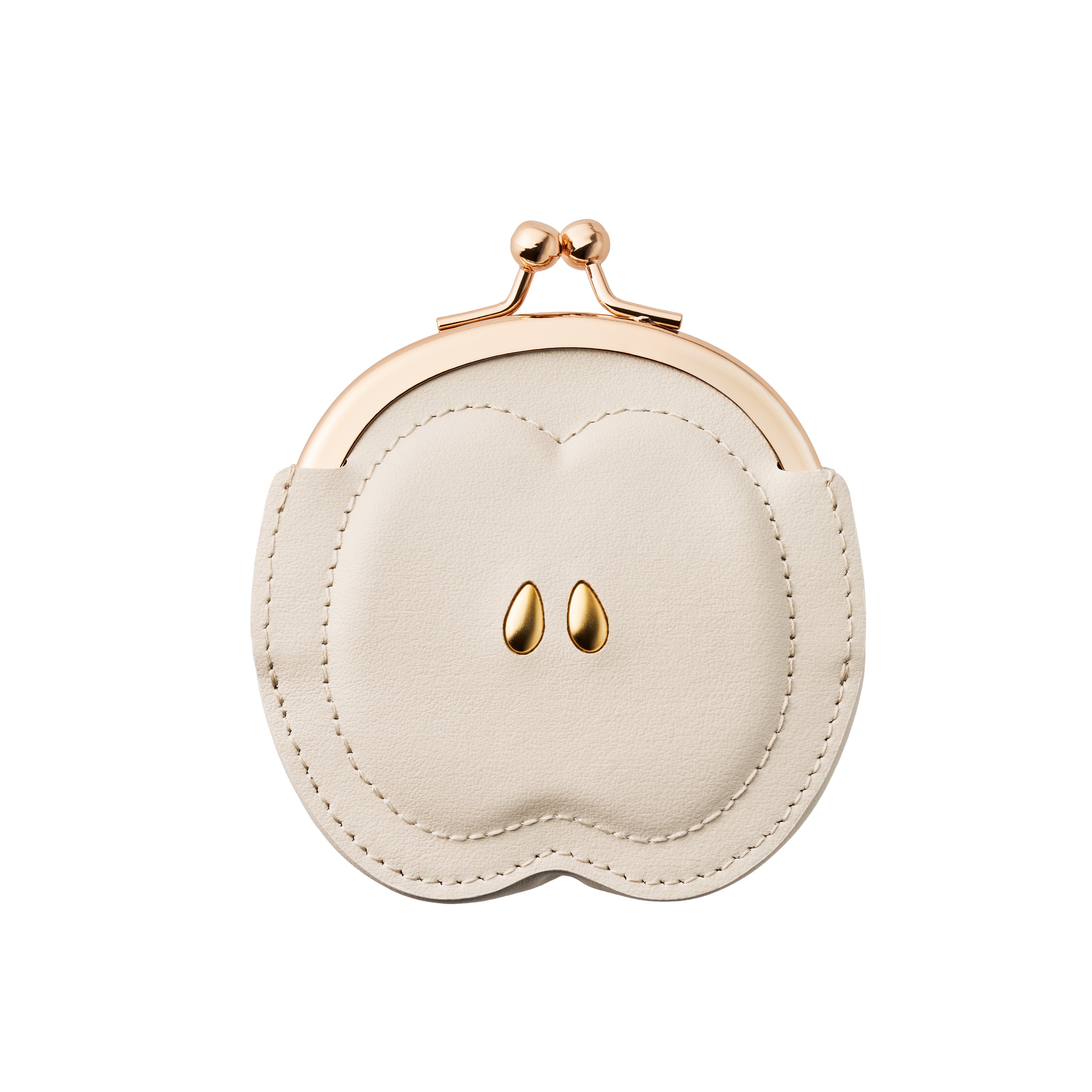 りんごがま口     サンドベージュ