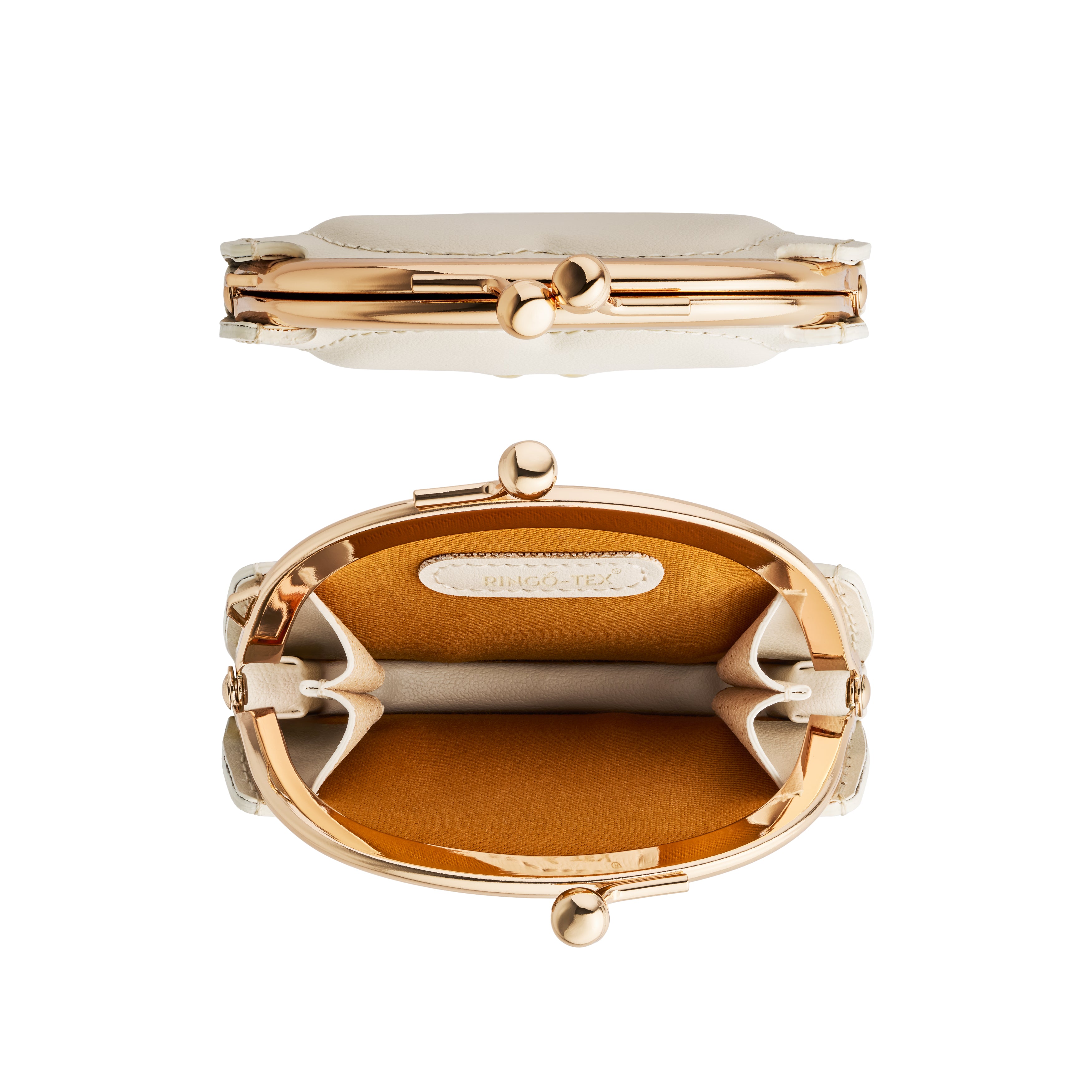 りんごがま口     サンドベージュ